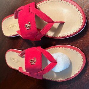 Ralph Lauren Red Sandals  Size 8